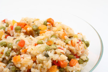 Rice with the vegetables