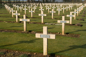 Les croix des inconnus du mémorial de Thiepval