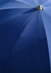 Blue beach umbrella