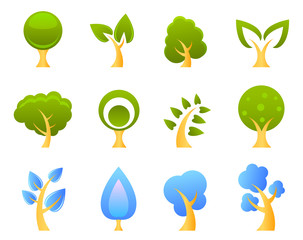 tree icons vector