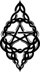 Celtic Pentagramm, Tribal Tattoo