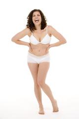 Fototapeta premium Portrait Of Woman In Her Underwear