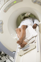 Patient Undergoing A Computerized Axial Tomography (CAT) Scan