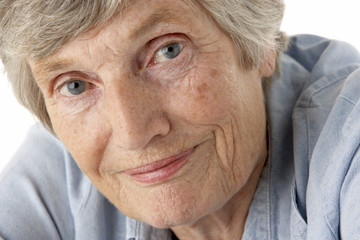 Portrait of senior woman smiling at the camera