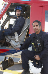 Portrait of pilot and paramedic by Medevac