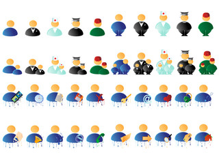 multicolored people icons