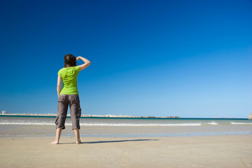 Woman on the beach