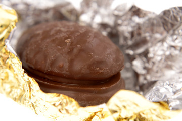 Easter egg on foil