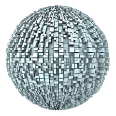 3d Abstract Urban City Globe From Boxes 01