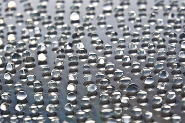 Water droplets with reflections.