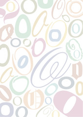 Hintergrund mit pastellfarbenem Buchstaben O