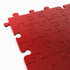 Fototapeta premium rotes 3D Puzzel