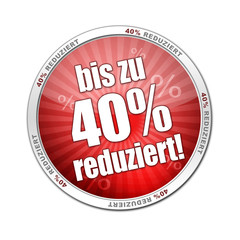button 40 prozent reduziert