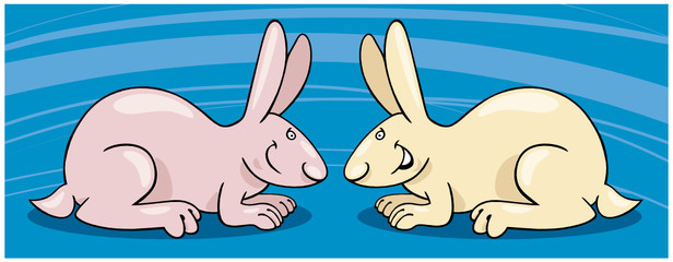 Two Cute Bunnies