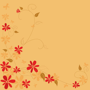 Orange spring background with free space for your text