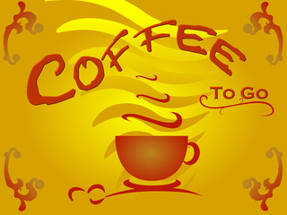 Coffee To Go - Schild