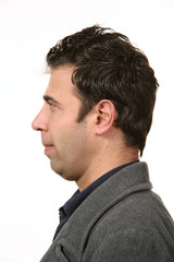 portrait men, profile