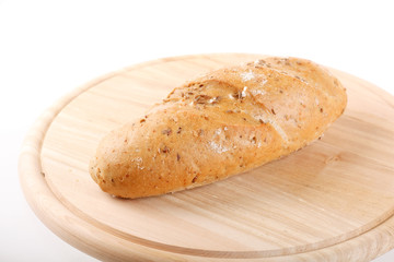 bread on the cutting board