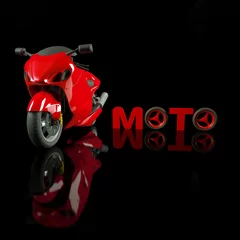 Acrylglas douchewanden met foto Motorfiets Moto-tijd