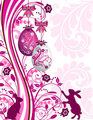 Pink Easter greetings card
