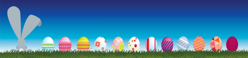 Easter egg bunny strip