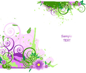 Abstract floral template with place for your text