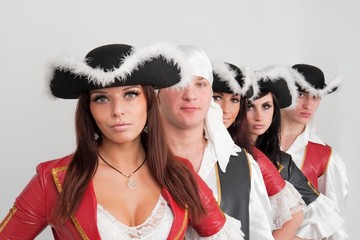 dancers in pirate costumes