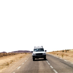 Fototapeta na wymiar Unterwegs mit dem Jeep