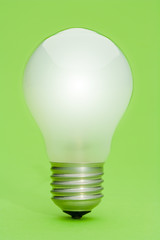 Lightbulb on green