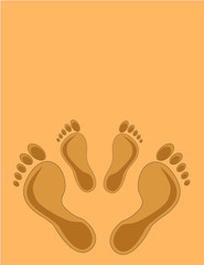 Footprints - design elements. Vector illustration