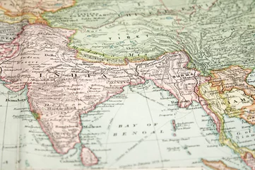 Wall murals India Vintage Map and Chart
