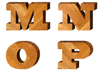 木製アルファベットＭＮＯＰ