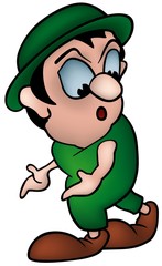 Green Jack - colored cartoon illustration