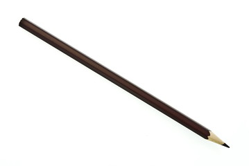 Brown pencil isolated on white