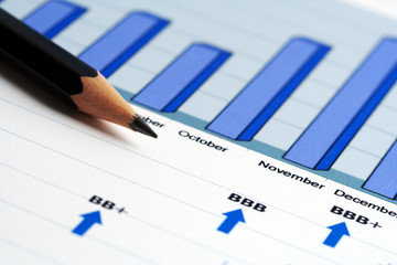 Stock market graphs monitoring.