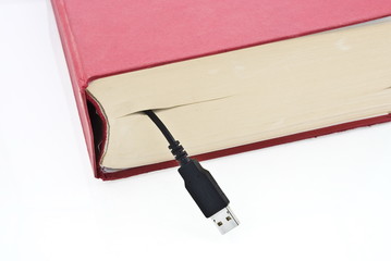 Book and usb cable fragment