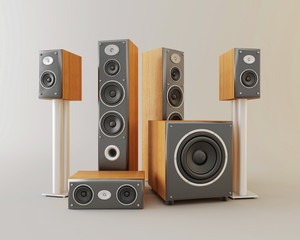 Fototapeta premium Audio system for a house cinema