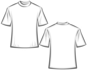 Blank T-shirts vector illustration - front and back