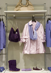 Fashion boutique with women's clothes