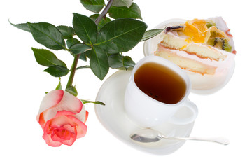 rose tea and cake