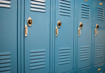 Naklejka premium School lockers at an angle