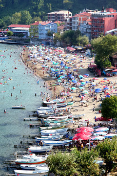 A crowded beach on Blacksea region - Turkey