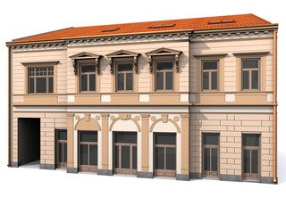 Obraz premium 3d Building Eclectic Renaissance House