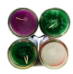 Four Colorful Candles