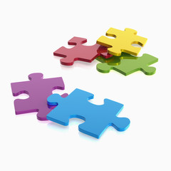 bunte Puzzleteile