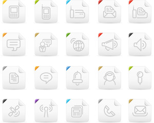 Squaro icon set: Communication