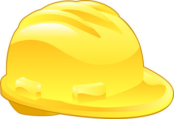 Shiny Yellow Hard Hat Illustration