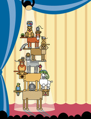 Acrobatic Pets-Stage Right