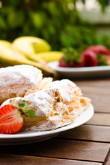 strawberry cakes on a table
