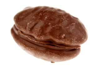 Chocolate Easter egg on white